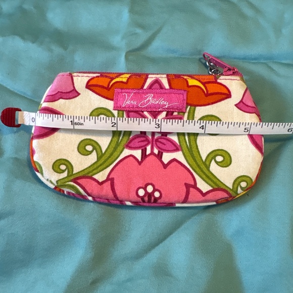 Vera Bradley wallet, pink and green. - Picture 4 of 5